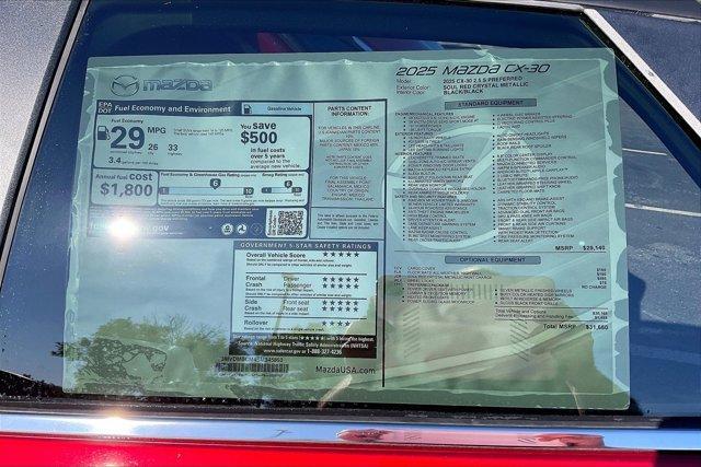 new 2025 Mazda CX-30 car, priced at $29,777