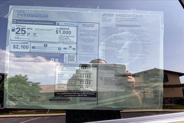 new 2025 Mazda CX-5 car, priced at $32,216