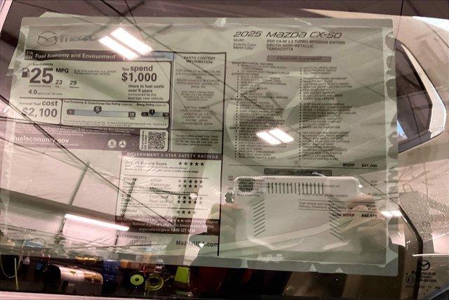 new 2025 Mazda CX-50 car, priced at $43,281