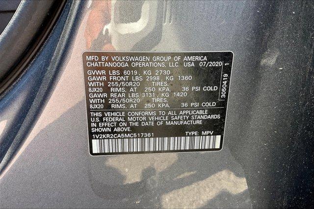 used 2021 Volkswagen Atlas car, priced at $24,795