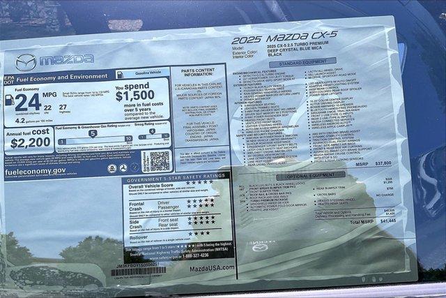 new 2025 Mazda CX-5 car, priced at $40,255