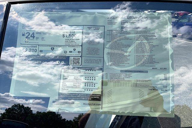 new 2025 Mazda CX-5 car, priced at $39,561