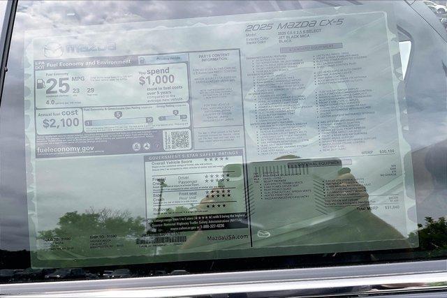 new 2025 Mazda CX-5 car, priced at $31,023