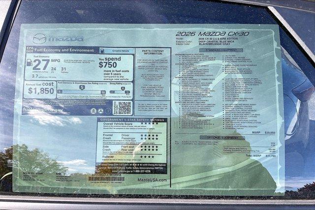new 2026 Mazda CX-30 car, priced at $30,931