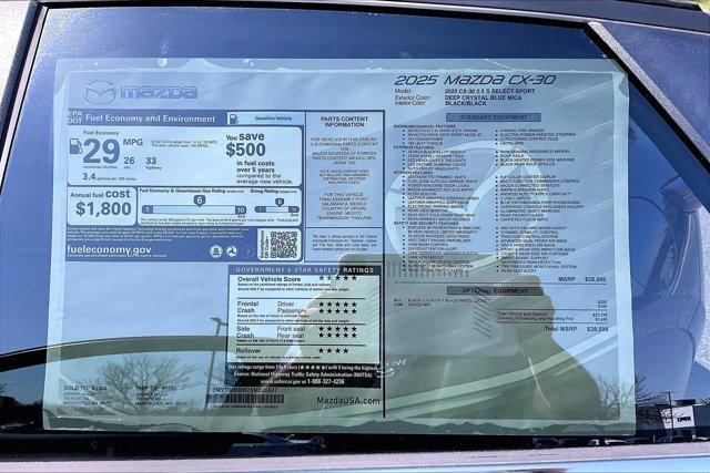 new 2025 Mazda CX-30 car, priced at $27,859