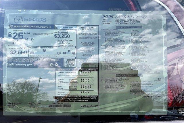 new 2025 Mazda CX-90 car, priced at $54,060
