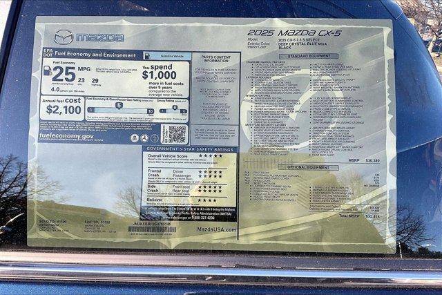 new 2025 Mazda CX-5 car, priced at $31,547