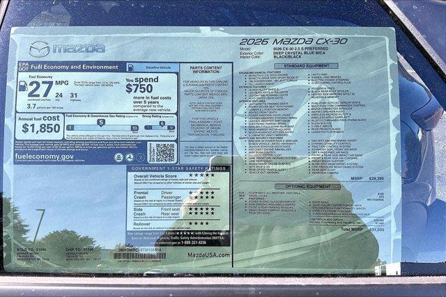 new 2026 Mazda CX-30 car, priced at $30,265