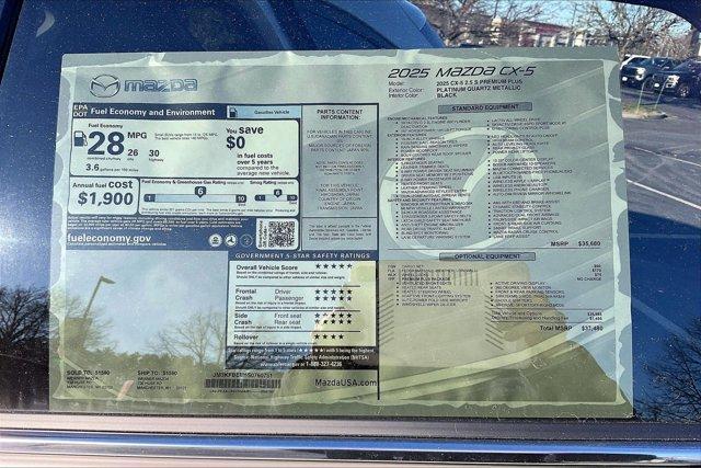 new 2025 Mazda CX-5 car, priced at $36,527