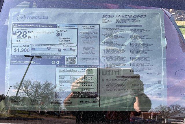 new 2025 Mazda CX-50 car, priced at $36,067