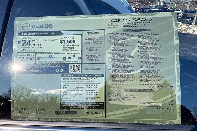 new 2025 Mazda CX-5 car, priced at $42,207