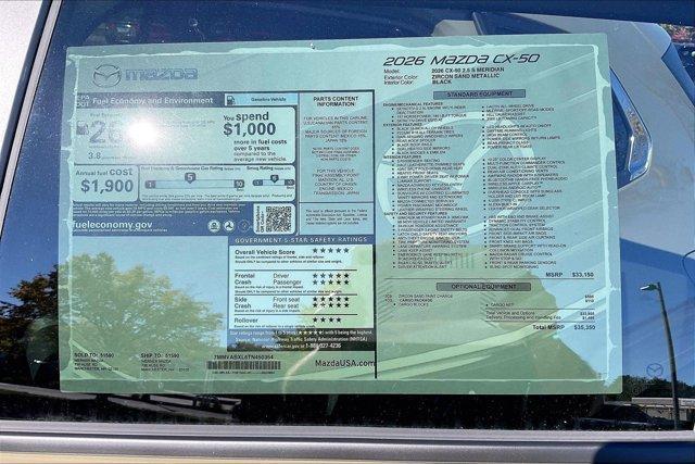 new 2026 Mazda CX-50 car, priced at $34,434