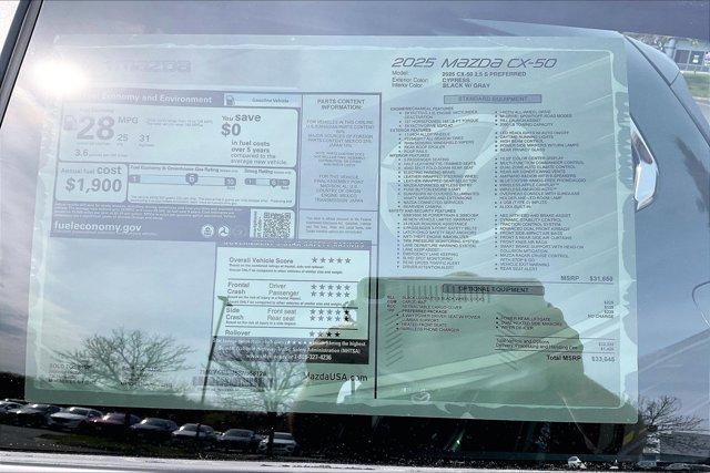 new 2025 Mazda CX-50 car, priced at $32,739