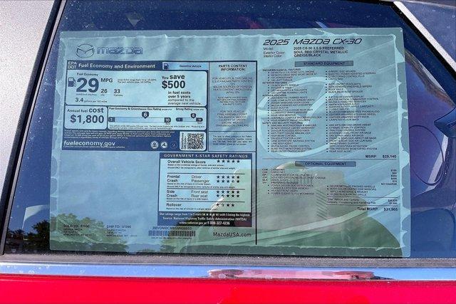 new 2025 Mazda CX-30 car, priced at $30,021