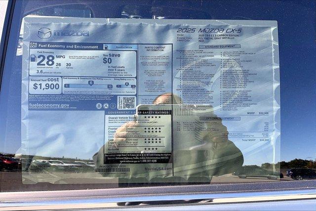 new 2025 Mazda CX-5 car, priced at $33,921