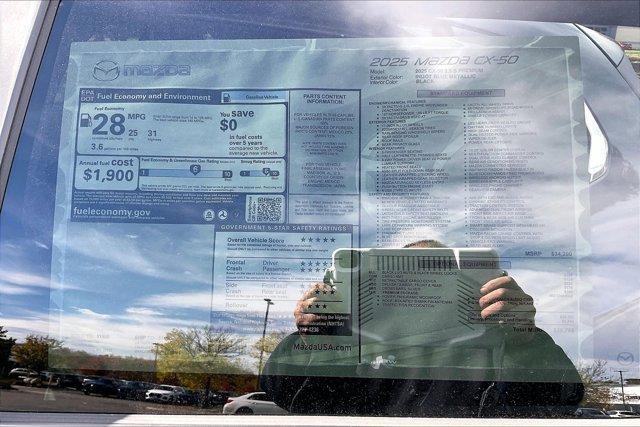 new 2025 Mazda CX-50 car, priced at $35,720