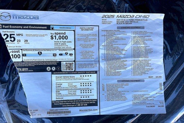 new 2025 Mazda CX-50 car, priced at $45,454