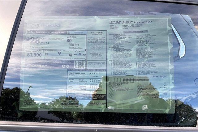 new 2025 Mazda CX-50 car, priced at $35,288
