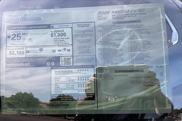 new 2025 Mazda CX-50 car, priced at $42,994