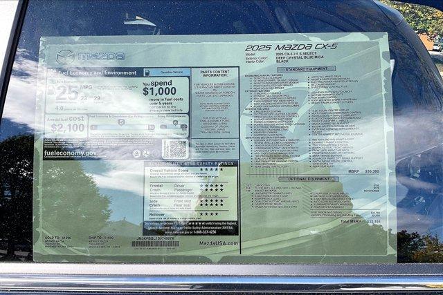 new 2025 Mazda CX-5 car, priced at $31,371