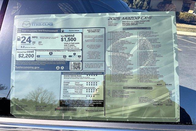new 2025 Mazda CX-5 car, priced at $42,615