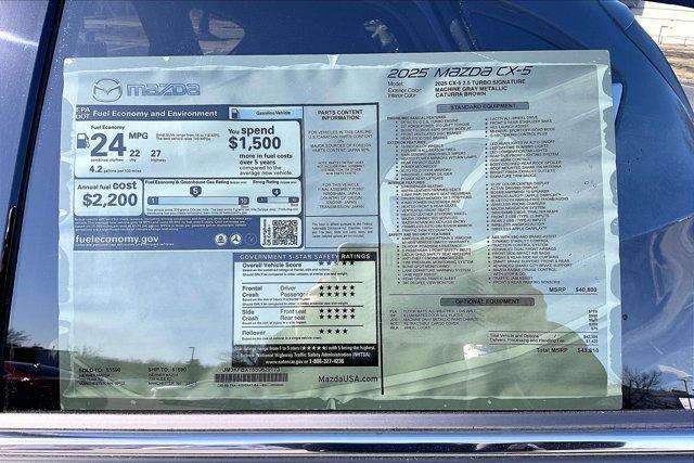 new 2025 Mazda CX-5 car, priced at $42,526