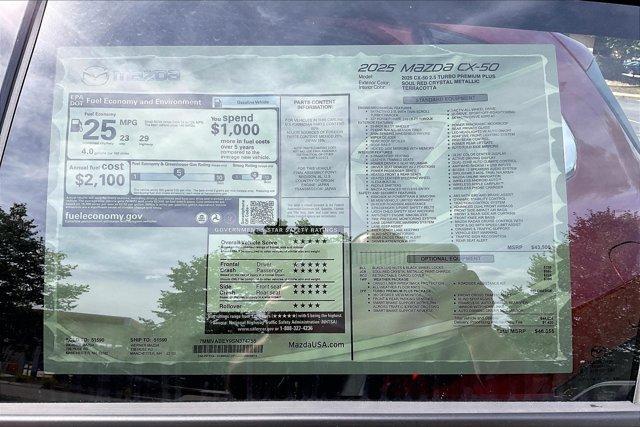 new 2025 Mazda CX-50 car, priced at $45,034