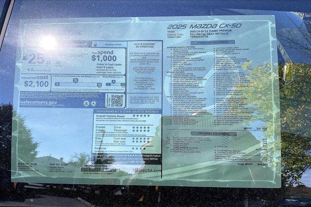 new 2025 Mazda CX-50 car, priced at $42,806