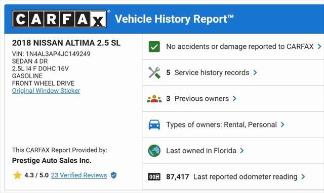 used 2018 Nissan Altima car, priced at $13,000