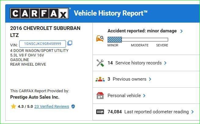 used 2016 Chevrolet Suburban car, priced at $25,000