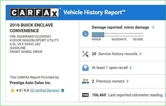 used 2016 Buick Enclave car, priced at $12,000