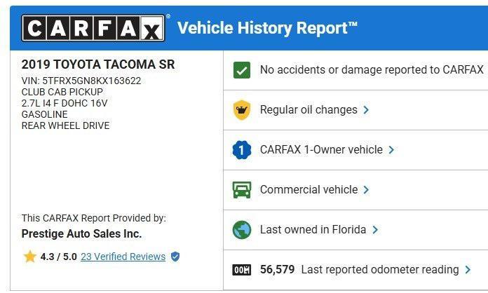 used 2019 Toyota Tacoma car, priced at $23,000