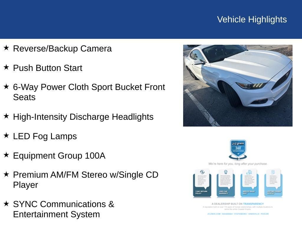 used 2015 Ford Mustang car, priced at $17,500