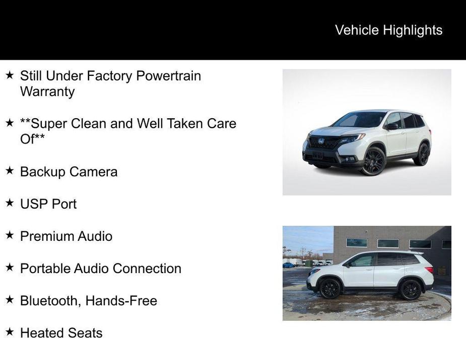 used 2021 Honda Passport car, priced at $22,995