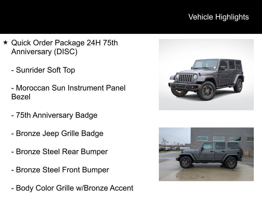 used 2017 Jeep Wrangler Unlimited car, priced at $18,995