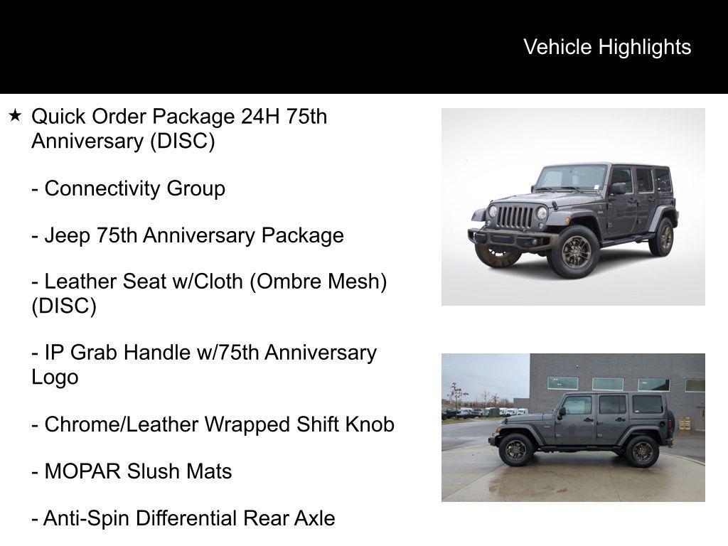 used 2017 Jeep Wrangler Unlimited car, priced at $18,995