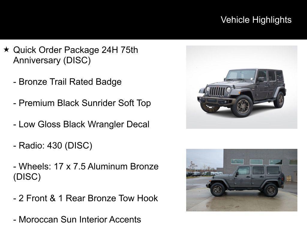 used 2017 Jeep Wrangler Unlimited car, priced at $18,995