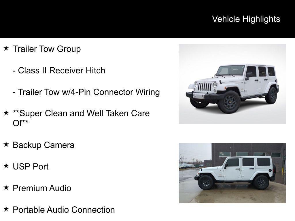 used 2015 Jeep Wrangler Unlimited car, priced at $17,995