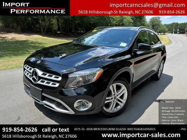 used 2018 Mercedes-Benz GLA 250 car, priced at $18,125