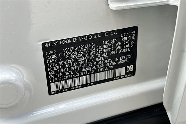 new 2026 Honda HR-V car, priced at $28,050