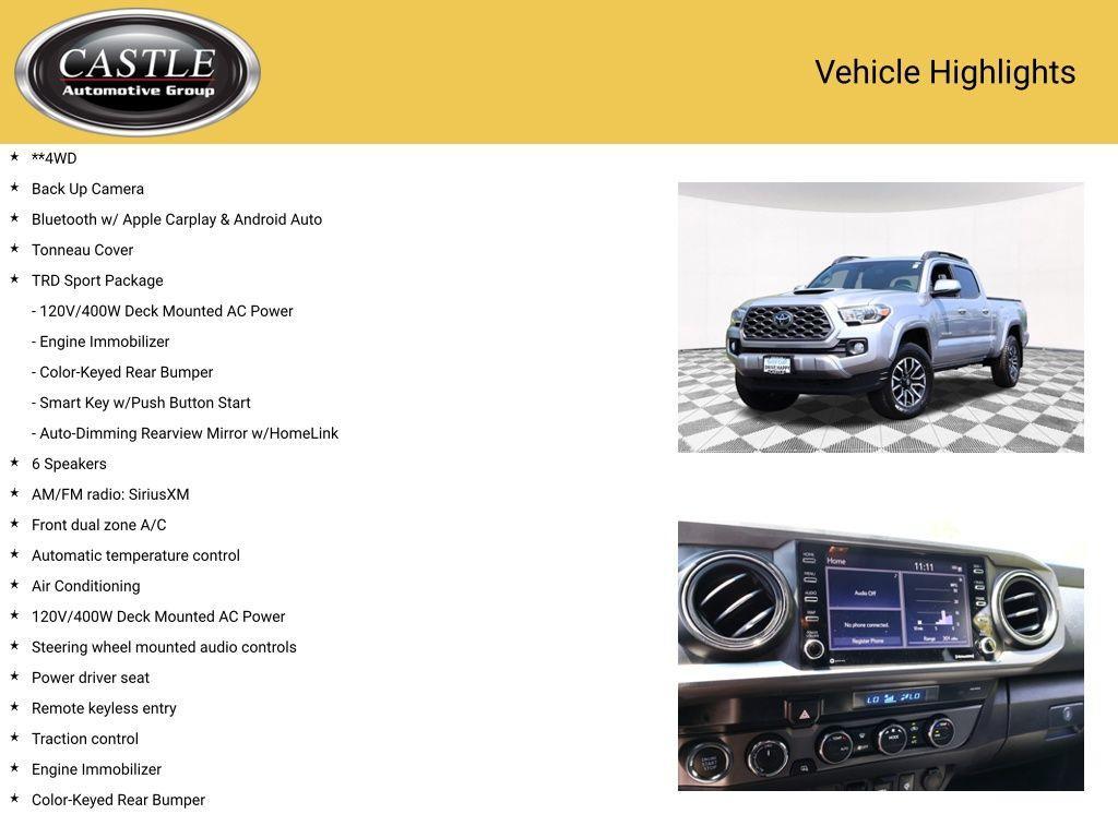 used 2021 Toyota Tacoma car, priced at $35,371