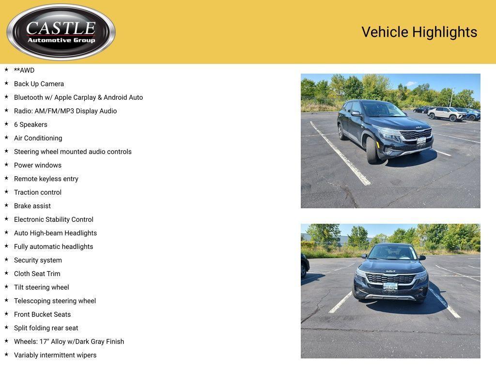 used 2023 Kia Seltos car, priced at $18,997