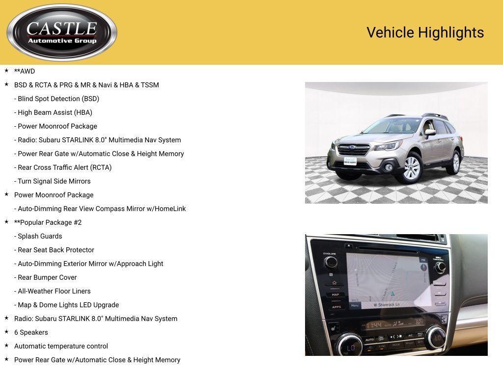 used 2019 Subaru Outback car, priced at $19,977