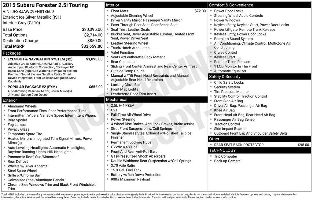 used 2015 Subaru Forester car, priced at $12,586