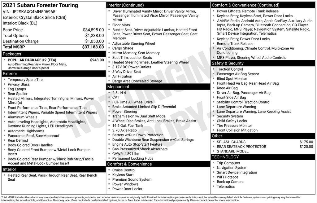 used 2021 Subaru Forester car, priced at $25,751