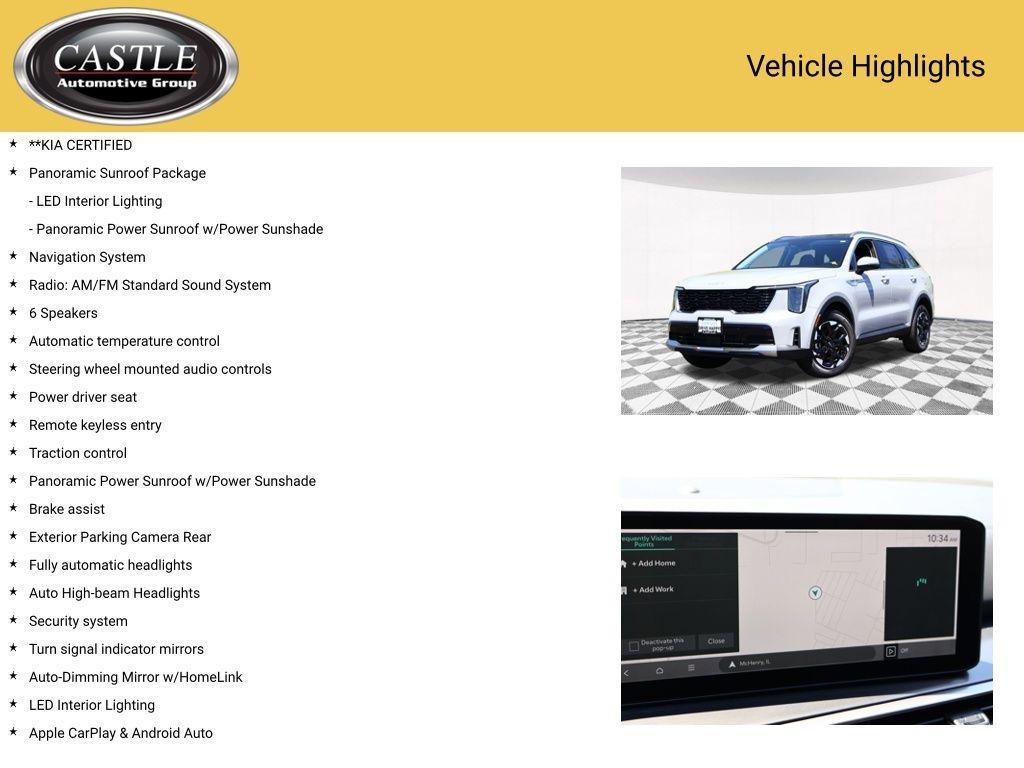 used 2025 Kia Sorento car, priced at $34,777