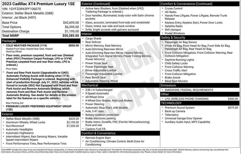 used 2023 Cadillac XT4 car, priced at $26,527