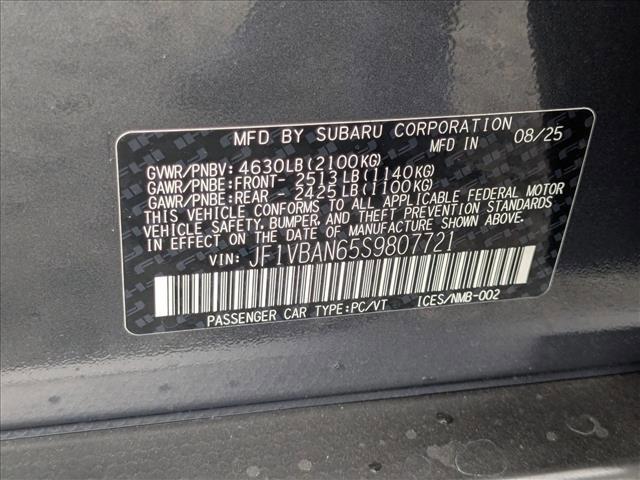 new 2025 Subaru WRX car, priced at $41,488