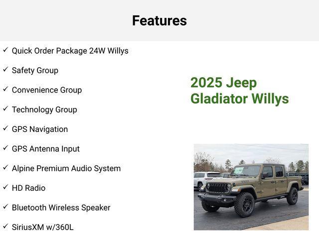 new 2025 Jeep Gladiator car, priced at $51,530