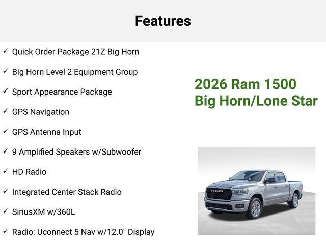 new 2026 Ram 1500 car, priced at $62,990